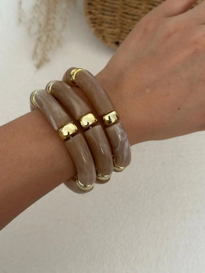 Bracelet Perle Tube Incurvé