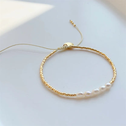 Bracelet Cordon Avec Perle De Culture