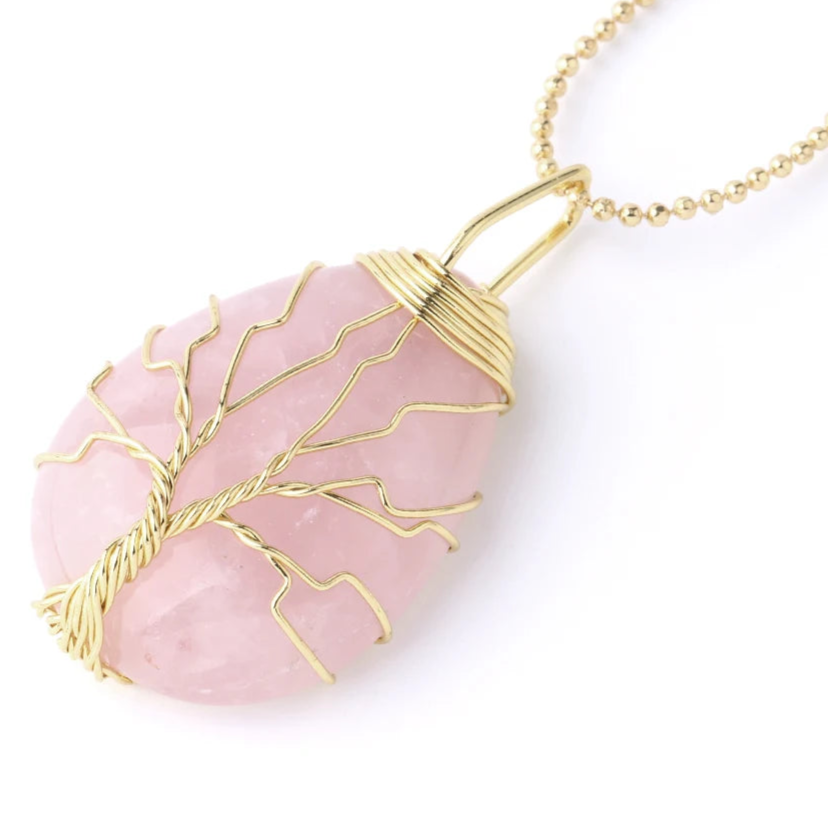 Grand Collier Perle avec Arbre