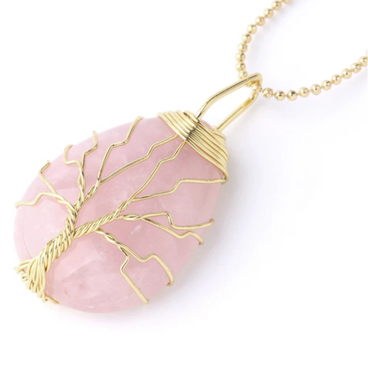 Grand Collier Perle avec Arbre