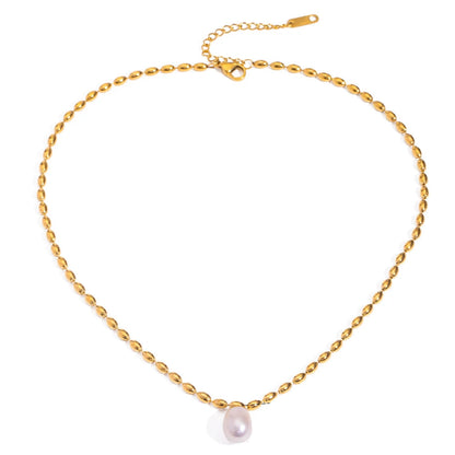 Collier Perle Plaqué Or 18K