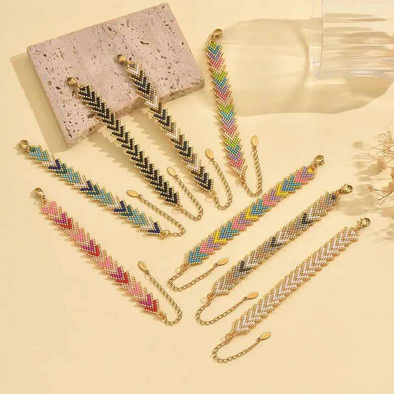Bracelet en Perle Tissé