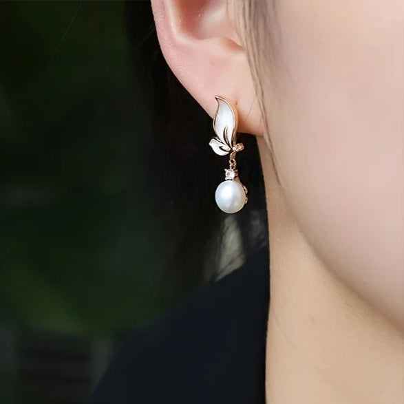 Boucle d'Oreille Perle Naturelle