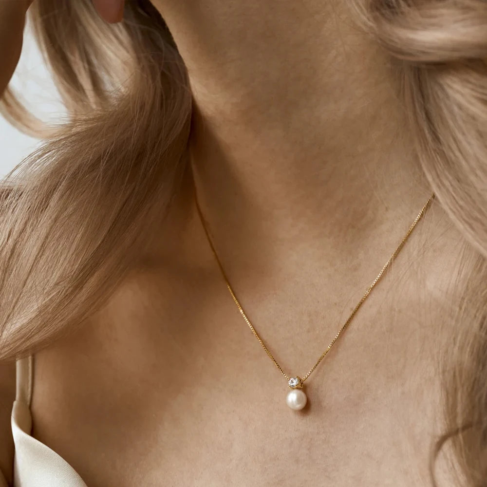 Collier Perle Acier Inoxydable