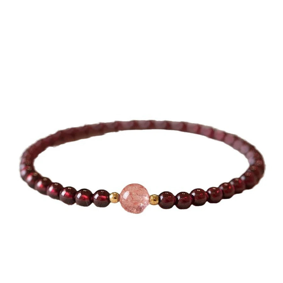 bracelet perle rouge femme