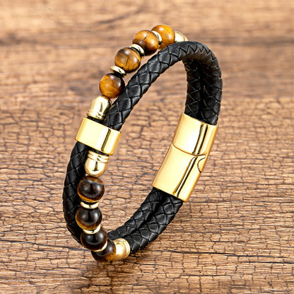 Bracelet Cuir et Perle