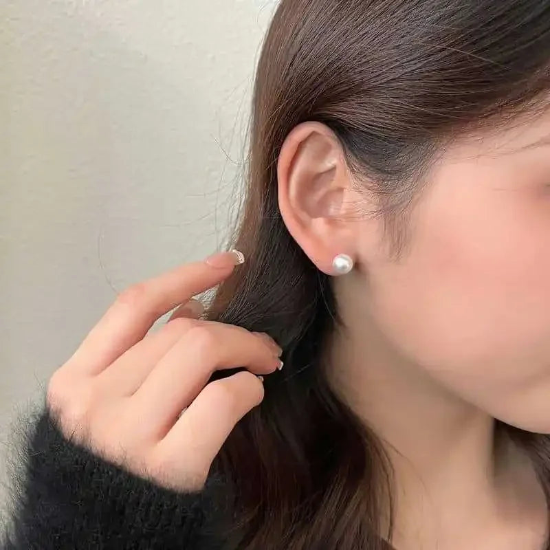 Boucle d'Oreille Puce Perle