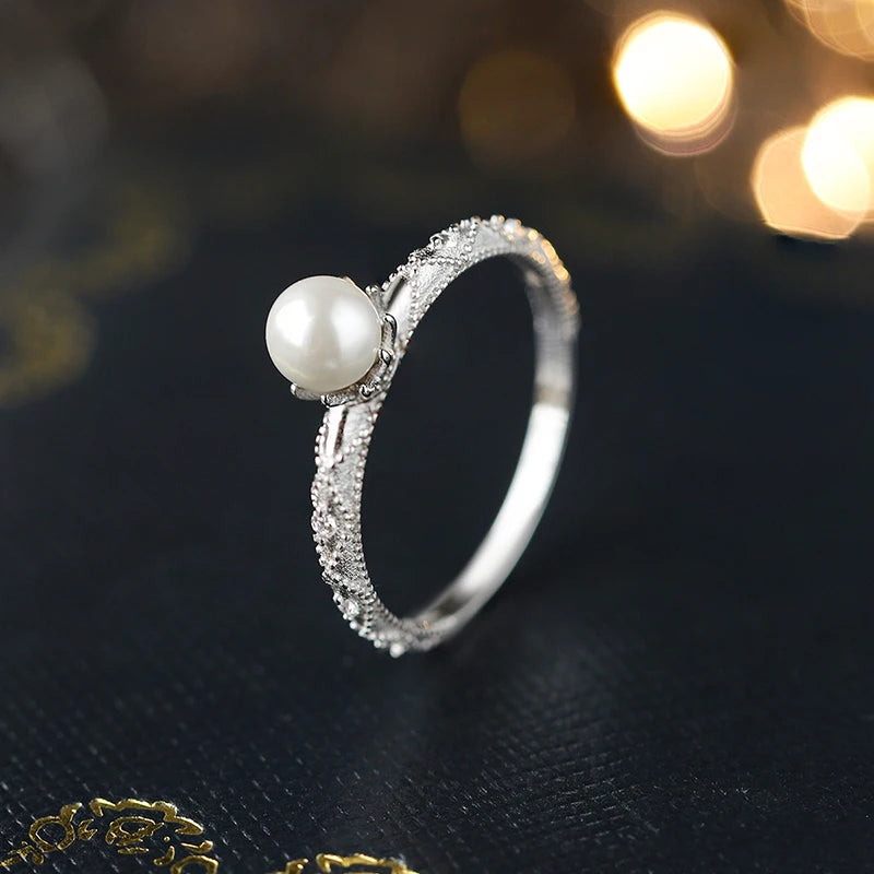 Bague Solitaire Perle