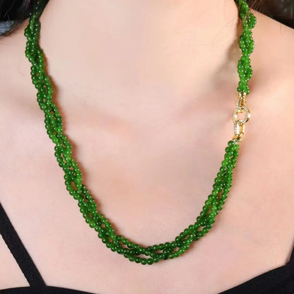 Collier Perles Vertes