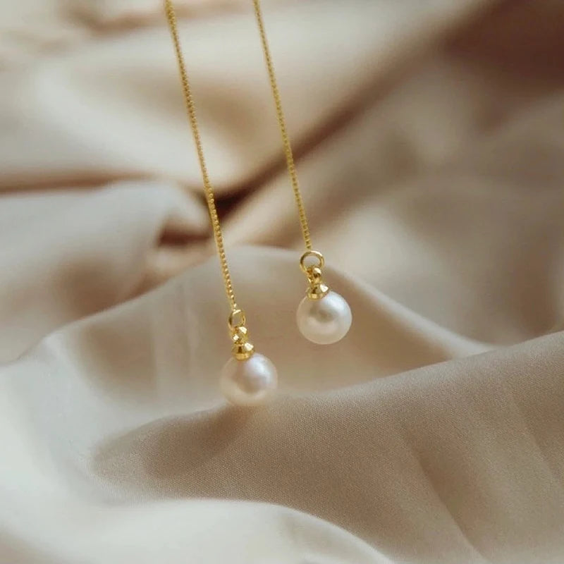 Boucle d'Oreille Imitation Perle de Culture