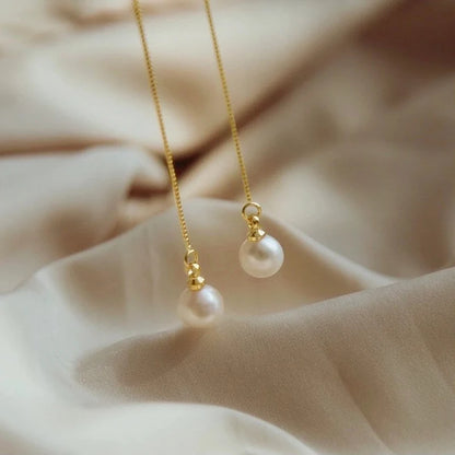 Boucle d'Oreille Imitation Perle de Culture
