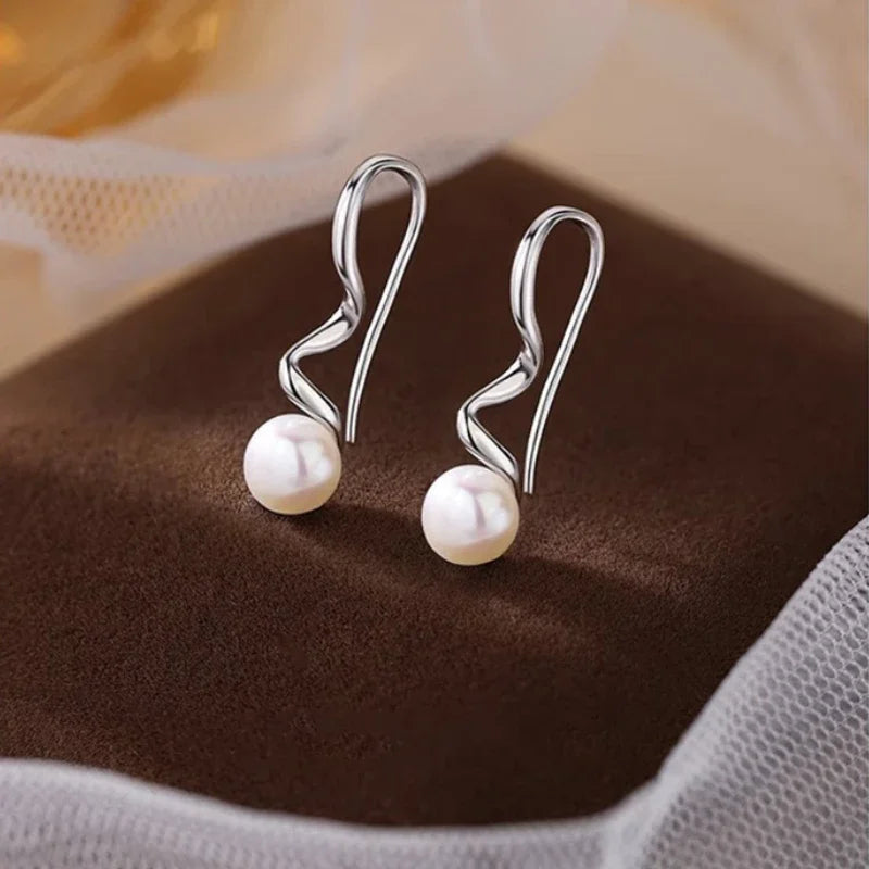 Boucle d'Oreille Perle Fine