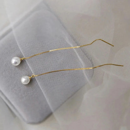 Boucle d'Oreille Imitation Perle de Culture