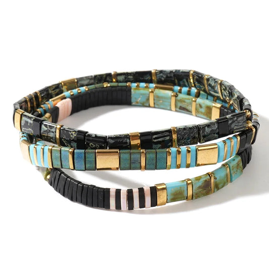 Bracelet Homme Perle Plate