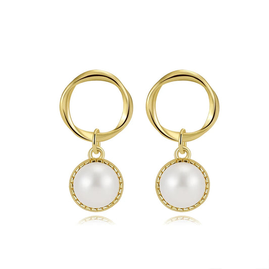 Boucle d'Oreille Ronde Perle