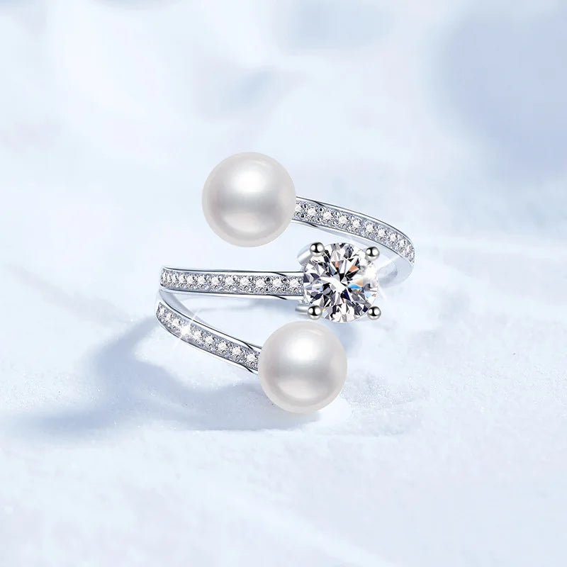 Bague Ouverte Perle