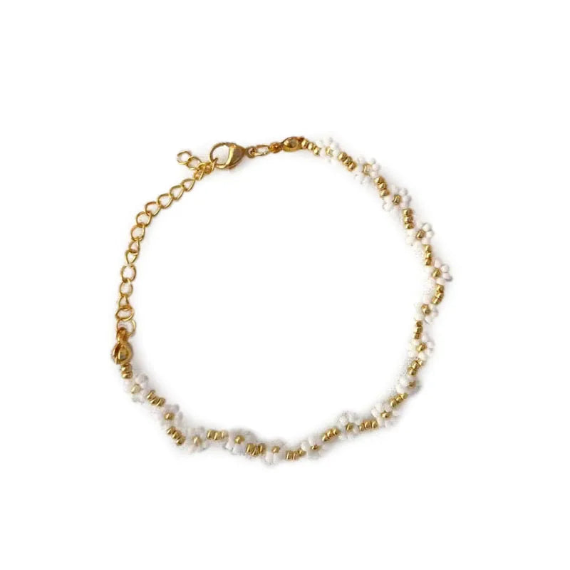 Bracelet Fleurs Perles