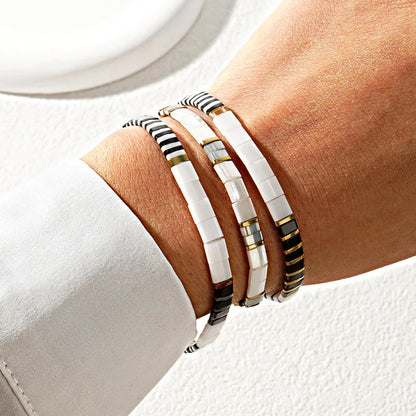 Bracelet Femme Perle Plate