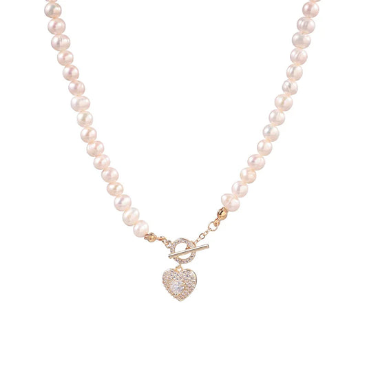Collier Coeur Perle