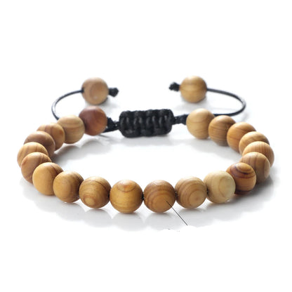 Bracelet Homme Perle Bois