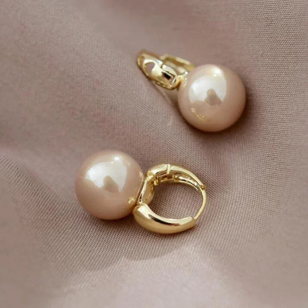 Boucle d'Oreille Grosse Perle