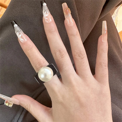 Bague Perle Resine
