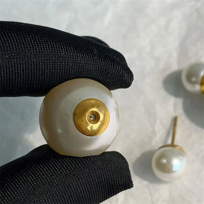 Boucle d'Oreille Perle Double Face