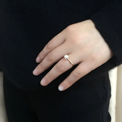 Bague de Fiancaille Perle de Culture