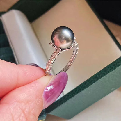 Bague Or Blanc et Perle de Tahiti