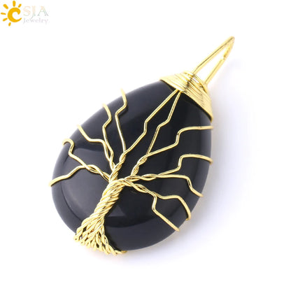 Grand Collier Perle avec Arbre