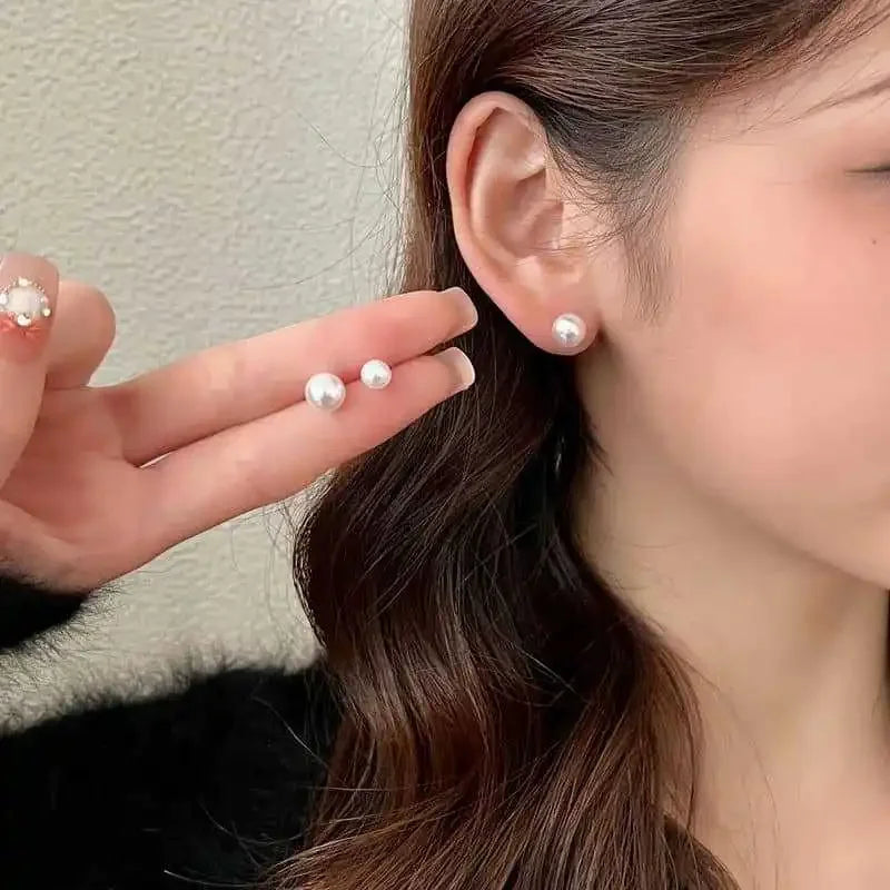 Boucle d'Oreille Puce Perle