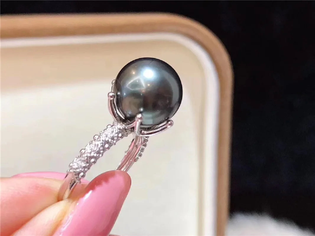 Bague Or Blanc et Perle de Tahiti