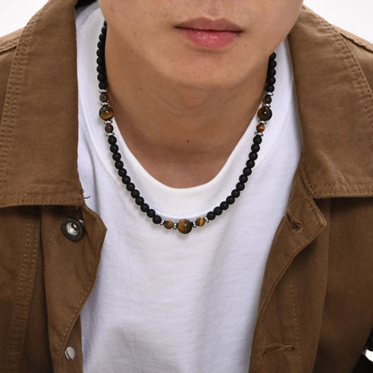 Collier Perle oeil de Tigre