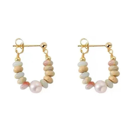 Boucle d'Oreille Perle Colorée