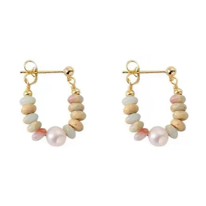Boucle d'Oreille Perle Colorée