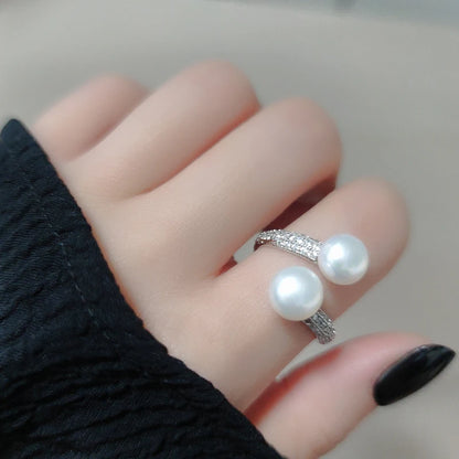 Bague 2 Perles de Culture