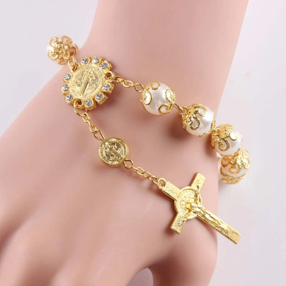 Bracelet Croix Perle