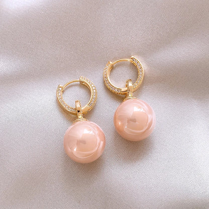 Boucle d'Oreille Perle Rose