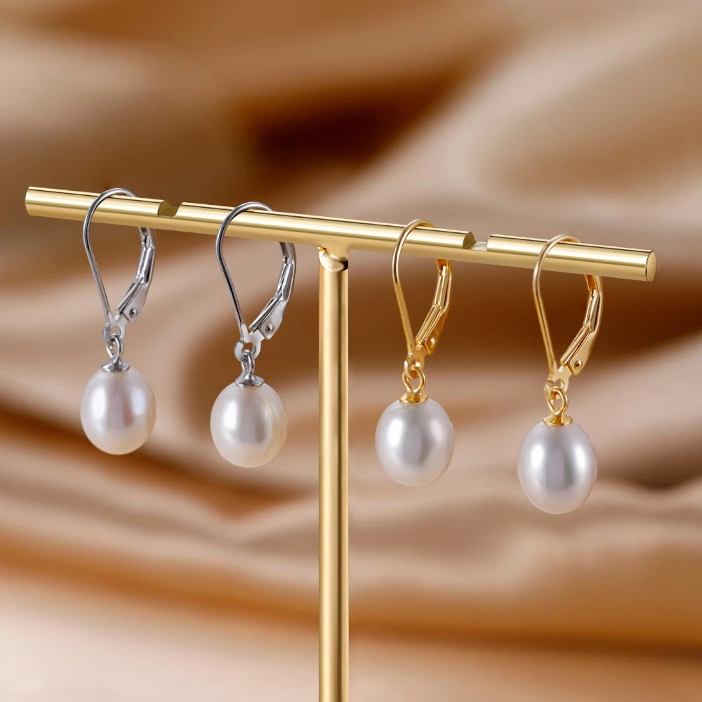 Boucle d'Oreille Perle d'Eau Douce