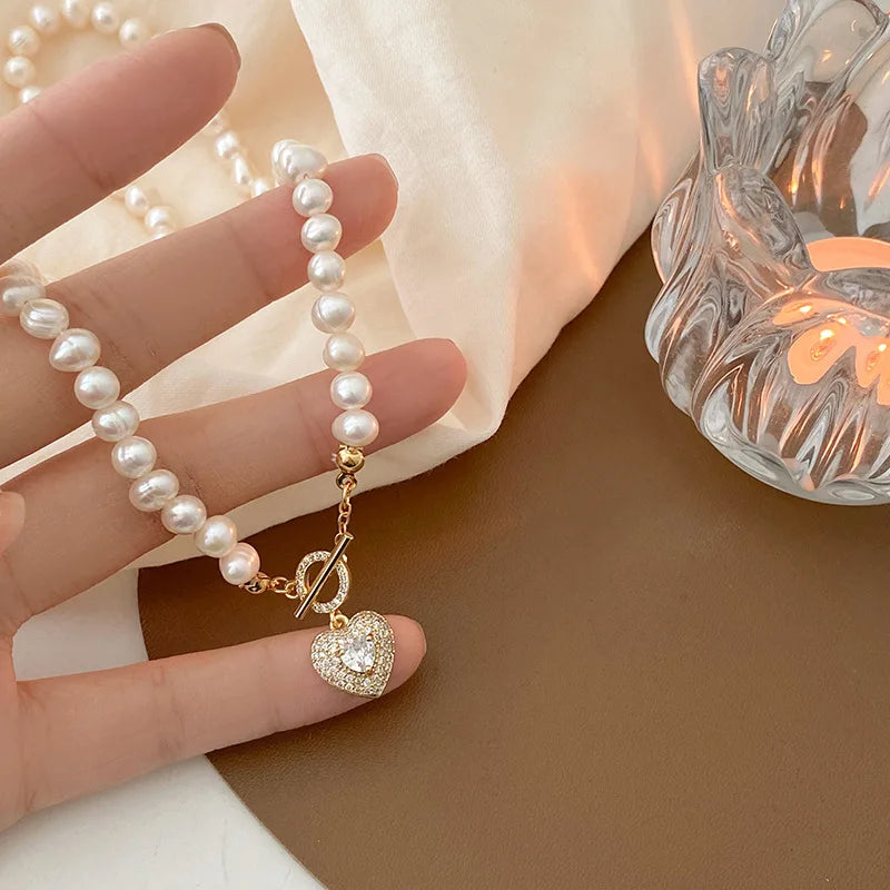 Collier Coeur Perle