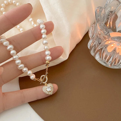 Collier Coeur Perle