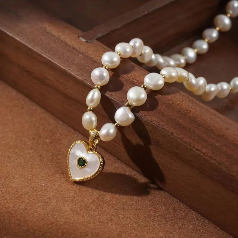 Collier Perles Nacres