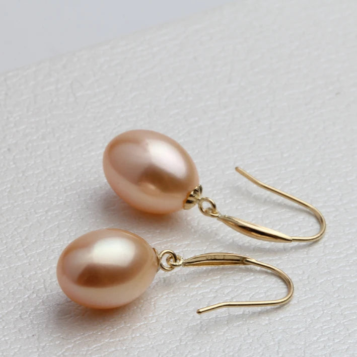 Boucle d'Oreille Or Jaune Perle de Culture