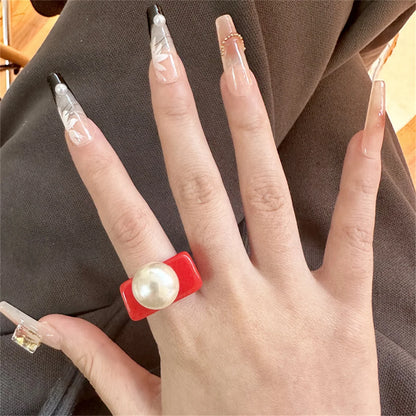 Bague Perle Resine