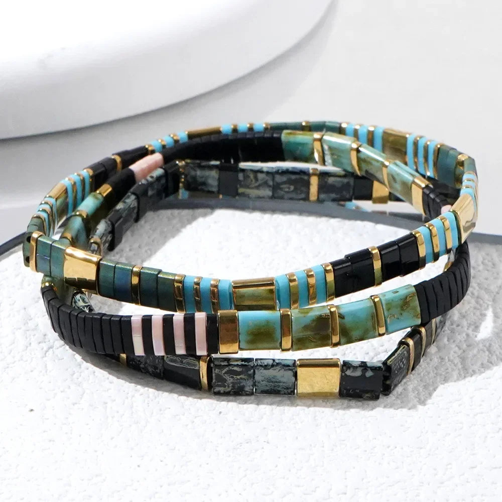 Bracelet Homme Perle Plate