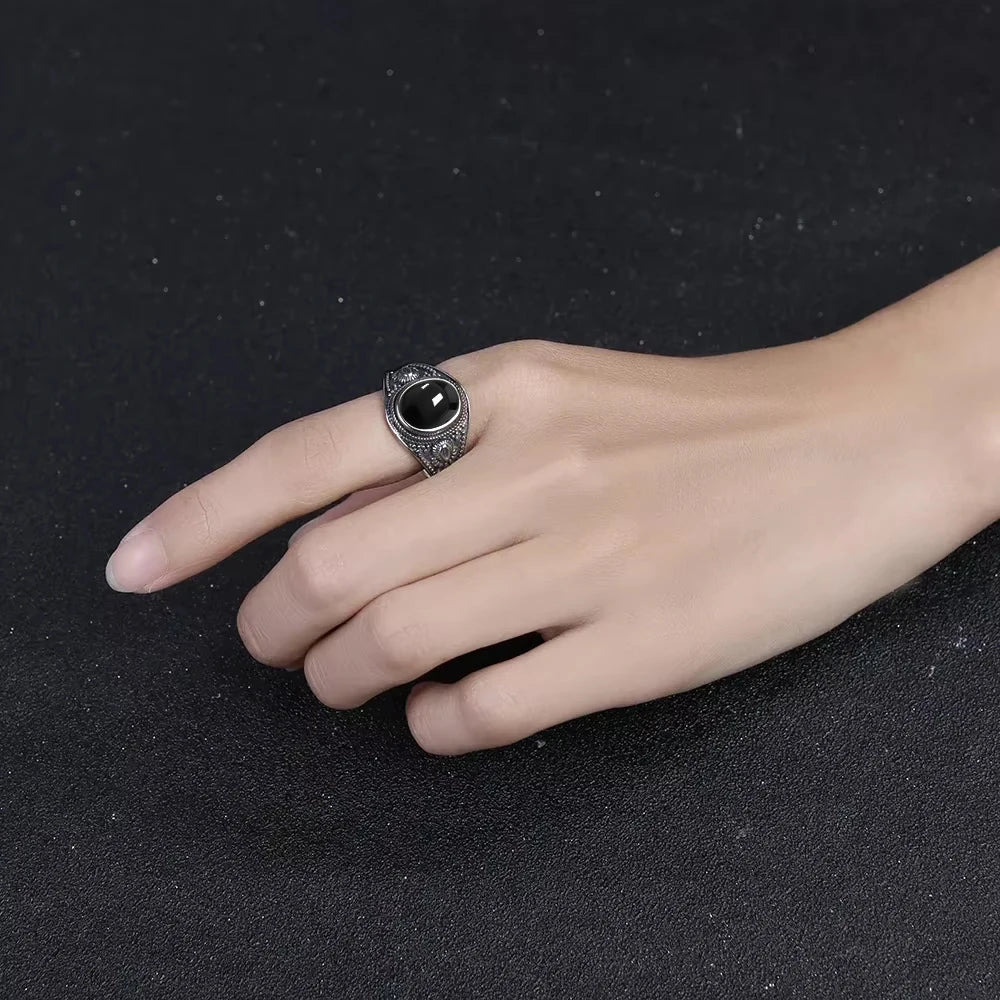 Bague Homme Perle Noire