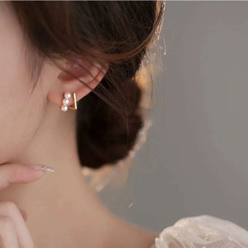 Boucle d'Oreille 3 Perles