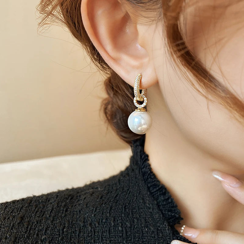 Boucle d'Oreille Perle Rose