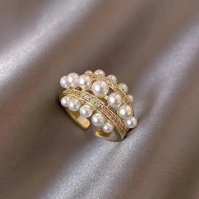 Bague Perle 3 Rangs