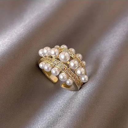 Bague Perle 3 Rangs